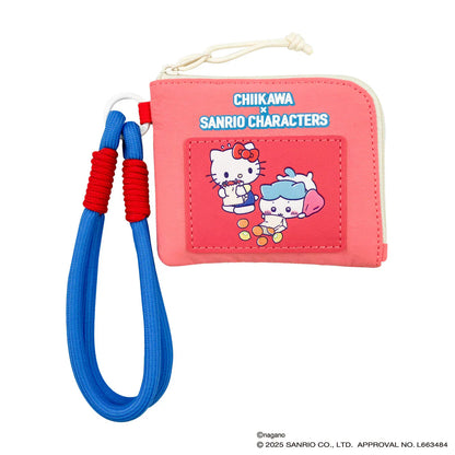 Japan ChiiKawa Kiramekko X Sanrio Series | ChiiKawa Hachiware Usagi Momonga Shisa Crab Cute Icon Compact Wallet - Kawaii items Room Decoration