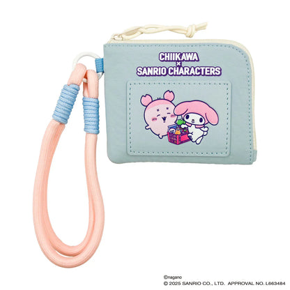 Japan ChiiKawa Kiramekko X Sanrio Series | ChiiKawa Hachiware Usagi Momonga Shisa Crab Cute Icon Compact Wallet - Kawaii items Room Decoration