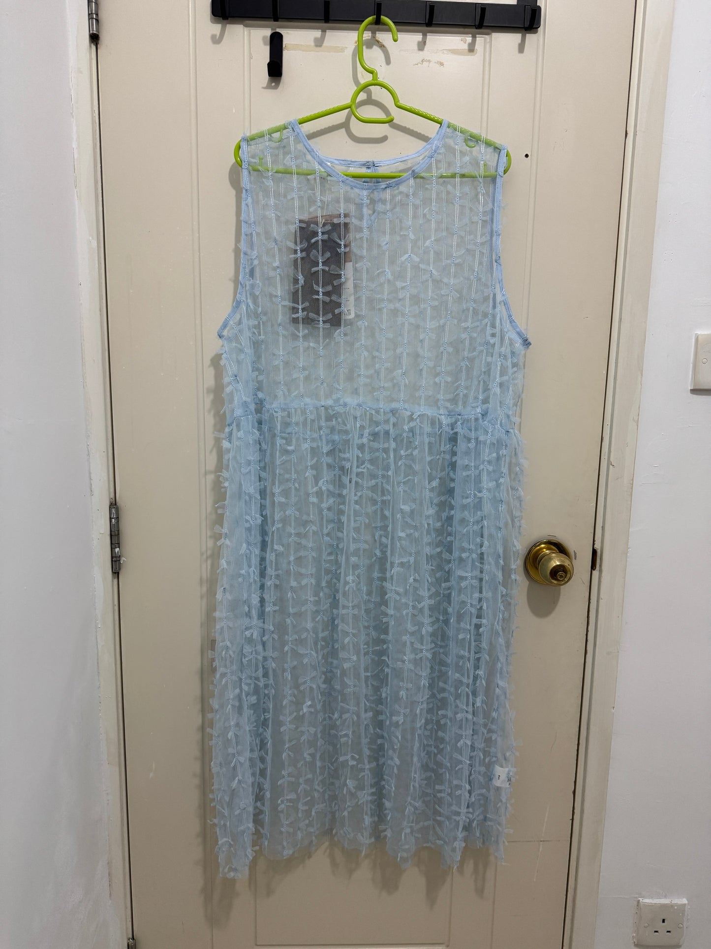Japanese Fashion Cute Style Mori Series | Layer Blue with Ribbon Vest Dress - Kawaii Fashion Items
