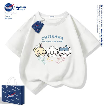 Japanese Cartoon ChiiKawa Casual Style T-Shirt Series | Chiikawa Hachiware Usagi Drawing Part 1 - Kawaii Fashion Items