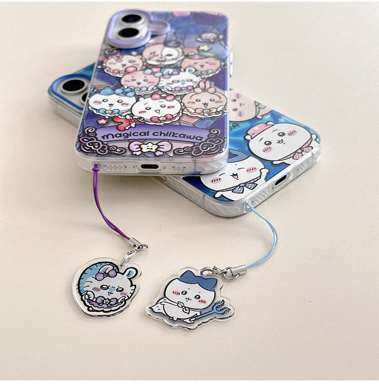 Japanese Cartoon Chiikawa Group | Magic Girl & Party Group - iPhone Case 7 8 PLUS SE2 XS XR X 11 12 13 14 15 16 16e Pro Promax 12mini 13mini WinnieTheBirds Toy Shop