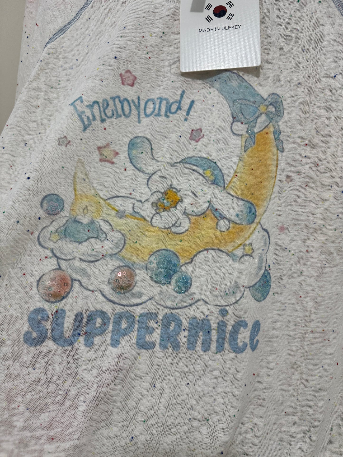 Korean Fashion Cute Cartoon Style T-Shirt Series | Bling Bling Embroidery Sweet Dream My Melody Cinnamoroll - Kawaii Fashion Items