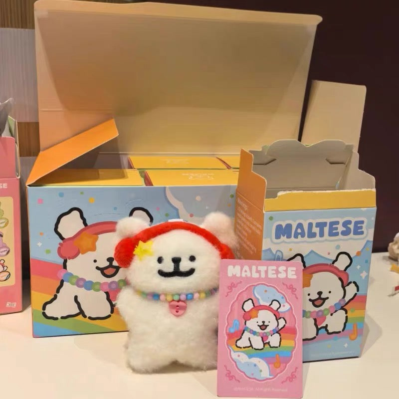 Maltese Puppy Plush Fruit Candy Keychain Series | Juice Maltese Gummies Plush Doll - Collectable Toys Mystery Blind Box