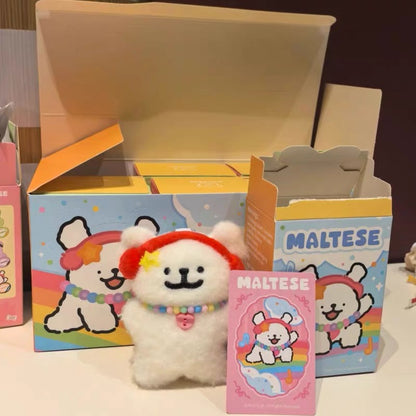 Maltese Puppy Plush Fruit Candy Keychain Series | Juice Maltese Gummies Plush Doll - Collectable Toys Mystery Blind Box