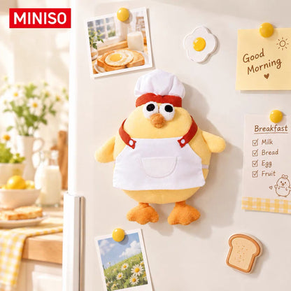 Lovely Chicken Fat Dundun Plush Doll Magnet | Chef Dundun - Children Gift Animal Mini Plush Doll