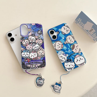 Japanese Cartoon Chiikawa Group | Magic Girl & Party Group - iPhone Case 7 8 PLUS SE2 XS XR X 11 12 13 14 15 16 16e 17 Pro Promax 12mini 13mini