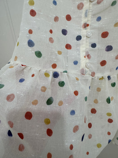 Japanese Fashion Cute Style Shirt Series | Mori  Colourful Dots Tank Top - Kawaii Fashion Items