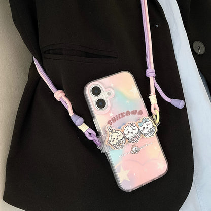 Japanese Cartoon Phone Back Clip with Phone Lanyard | Magical Girl Magic - for All Smart Phones WinnieTheBirds Toy Shop