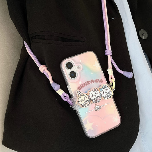 Japanese Cartoon Phone Back Clip with Phone Lanyard | Magical Girl Magic - for All Smart Phones WinnieTheBirds Toy Shop