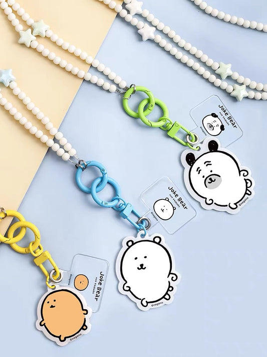 Joke Bear with friends Phone Lanyard Long Version | Joker Bear Pug Moguracorokke - for All Smart Phones- for All Smart Phones