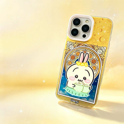 Japanese Cartoon ChiiKawa The Movie : The Secret Of The Mermaid Island Grass Skirt Style | Chiikawa Hachiware Usagi Momonga - iPhone Case 11 12 13 14 15 16 16e 17 17e Pro Promax