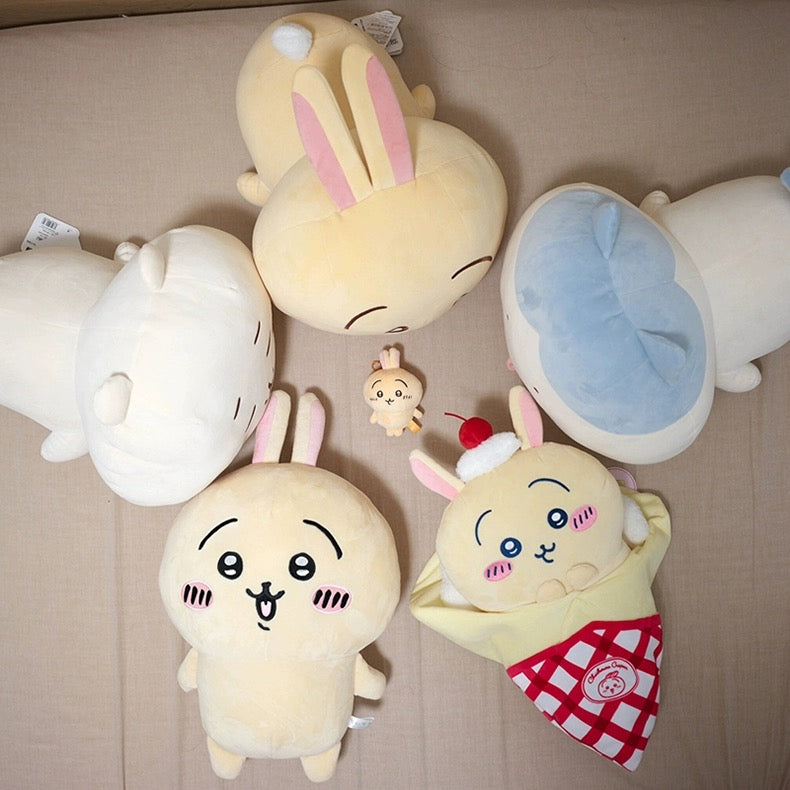 Japan ChiiKawa Laydown Giant Plush Doll | ChiiKawa Hachiware Usagi - 43cm Plush Doll Kawaii items Room Decoration doll WinnieTheBirds Toy Shop