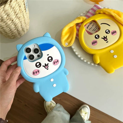 Japanese Cartoon ChiiKawa Pajamas Party Silicone | Hachiware Usagi - iPhone Case 15 14 13 12 11 Pro ProMax WinnieTheBirds Toy Shop