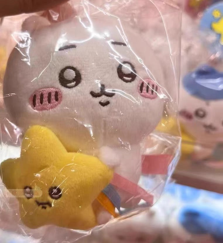 Japan ChiiKawa with Shooting Star | ChiiKawa Hachiware Usagi - Mini Plush Doll Keychain WinnieTheBirds Toy Shop