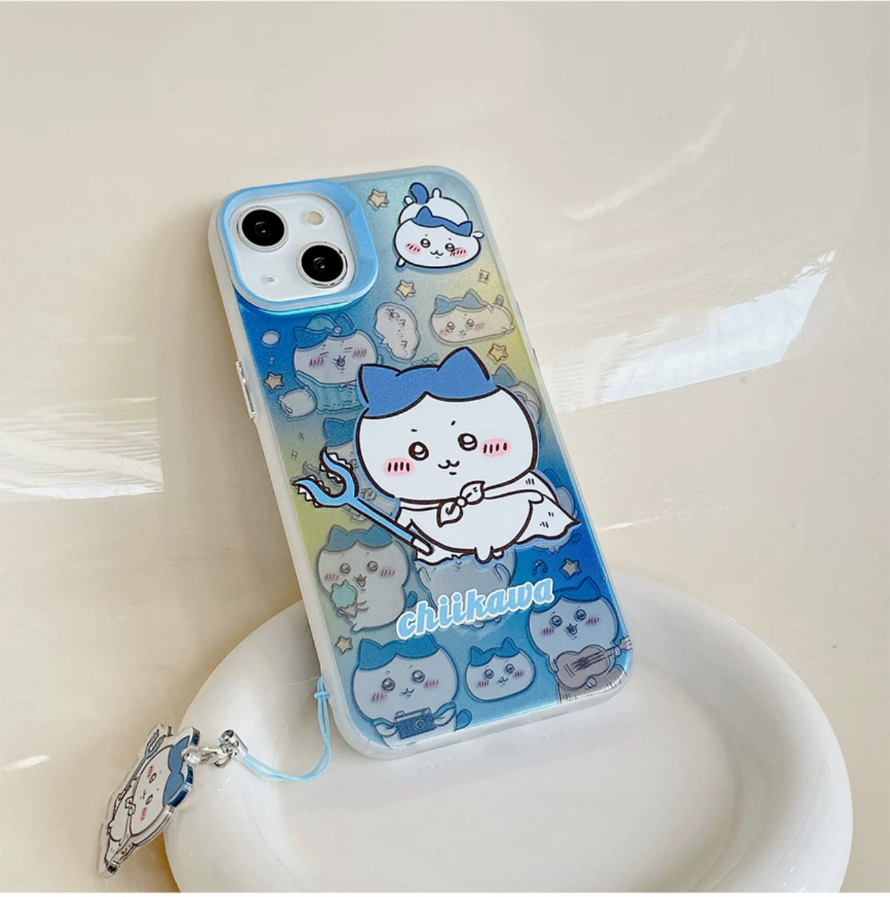 Japanese Cartoon iPhone Case with Strap | Laser ChiiKawa Hachiware Usagi Momonga - iPhone CasePhone Case  7 8 PLUS SE2 XS XR X 11 12 13 14 15 16 Pro Promax 12mini 13mini  WinnieTheBirds Toy Shop