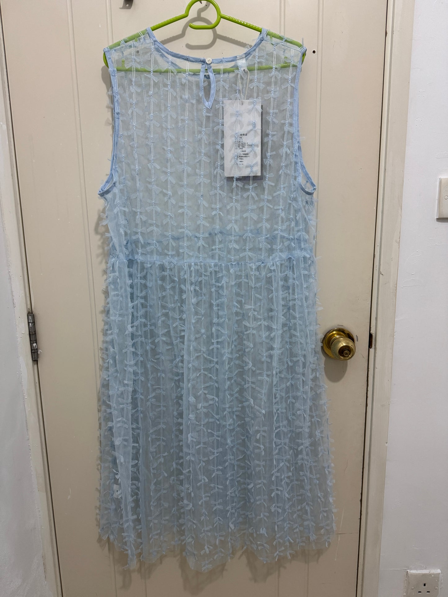 Japanese Fashion Cute Style Mori Series | Layer Blue with Ribbon Vest Dress - Kawaii Fashion Items