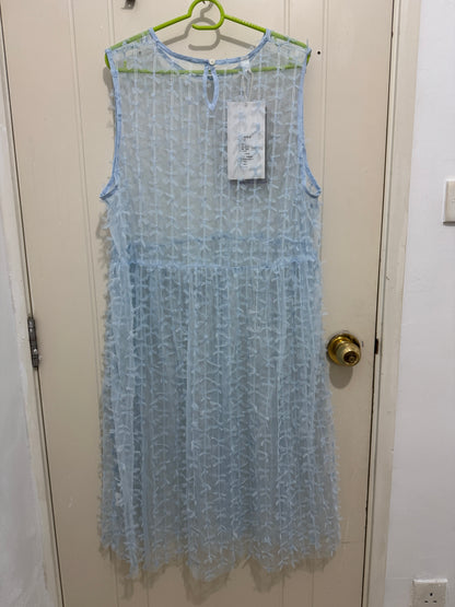Japanese Fashion Cute Style Mori Series | Layer Blue with Ribbon Vest Dress - Kawaii Fashion Items