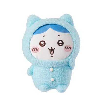 ChiiKawa X Miniso | ChiiKawa Hachiware Usagi Momonga Kurimanju Rakko Pajamas Sitting Plush Doll - Kawaii items Room Decoration doll  WinnieTheBirds Toy Shop