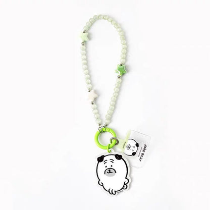 Joke Bear with friends Phone Lanyard Short Version | Joker Bear Pug Moguracorokke - for All Smart Phones- for All Smart Phones