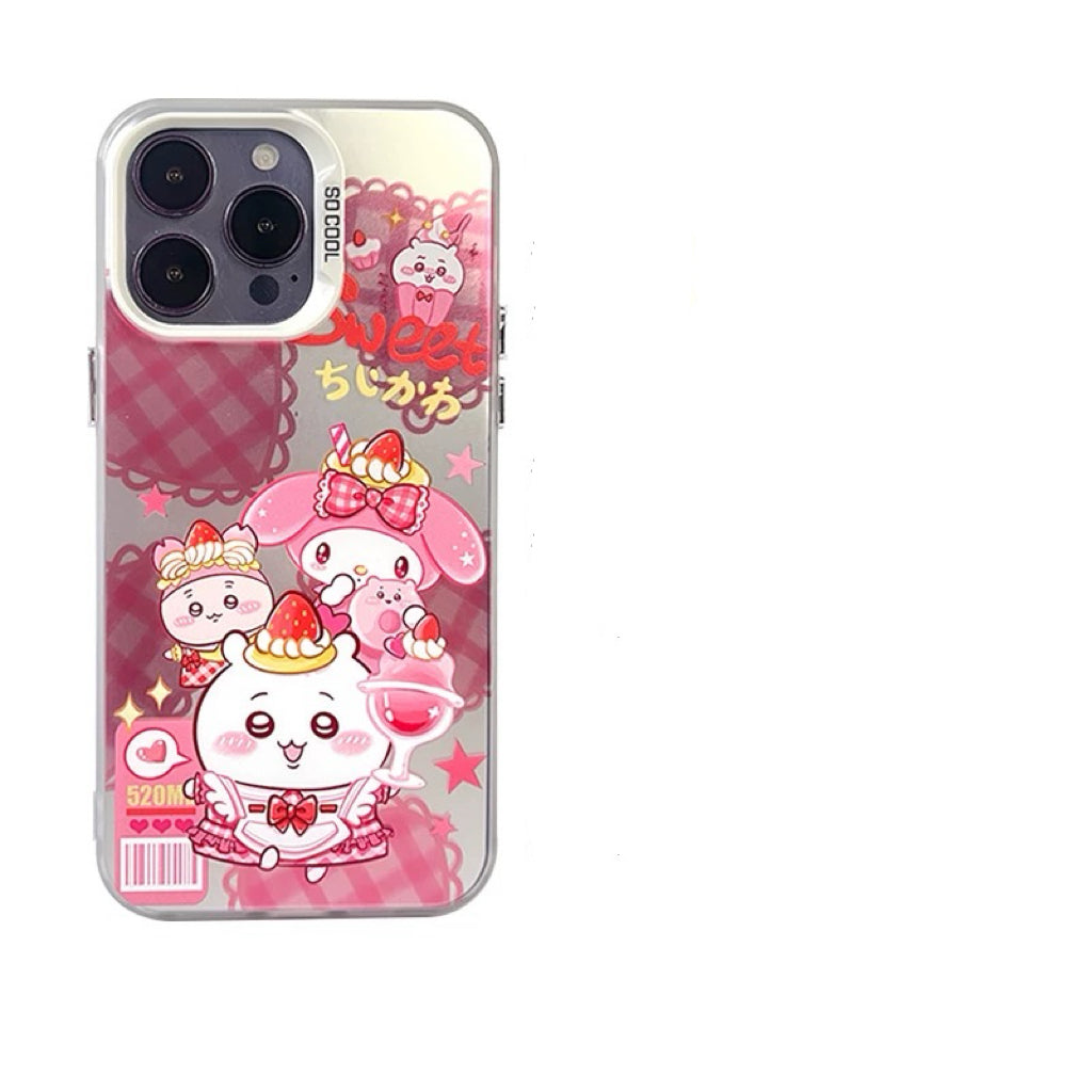 Japanese Cartoon ChiiKawa | Sweet with ChiiKawa My Melody Hachiware Cinnamoroll Usagi Pompompurin Laser - iPhone Case 11 12 13 14 15 16 Pro Promax WinnieTheBirds Toy Shop