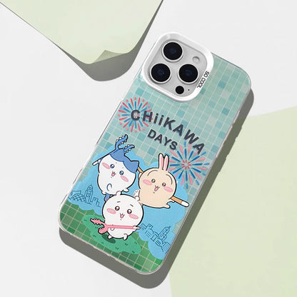 Japanese Cartoon ChiiKawa Chiikawa Day Laser Case | ChiiKawa Hachiware Usagi - Phone Case Samsung Galaxy S26 S25 S24 S23 S22 S21 FE Ultra Edge