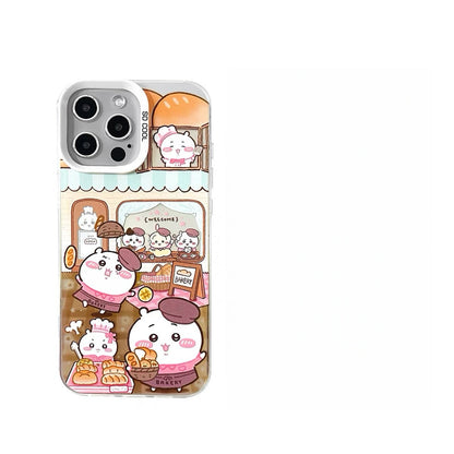 Japanese Cartoon ChiiKawa Bread Cafe Laser Case | ChiiKawa Hachiware Usagi - Phone Case Samsung Galaxy S26 S25 S24 S23 S22 S21 FE Ultra Edge