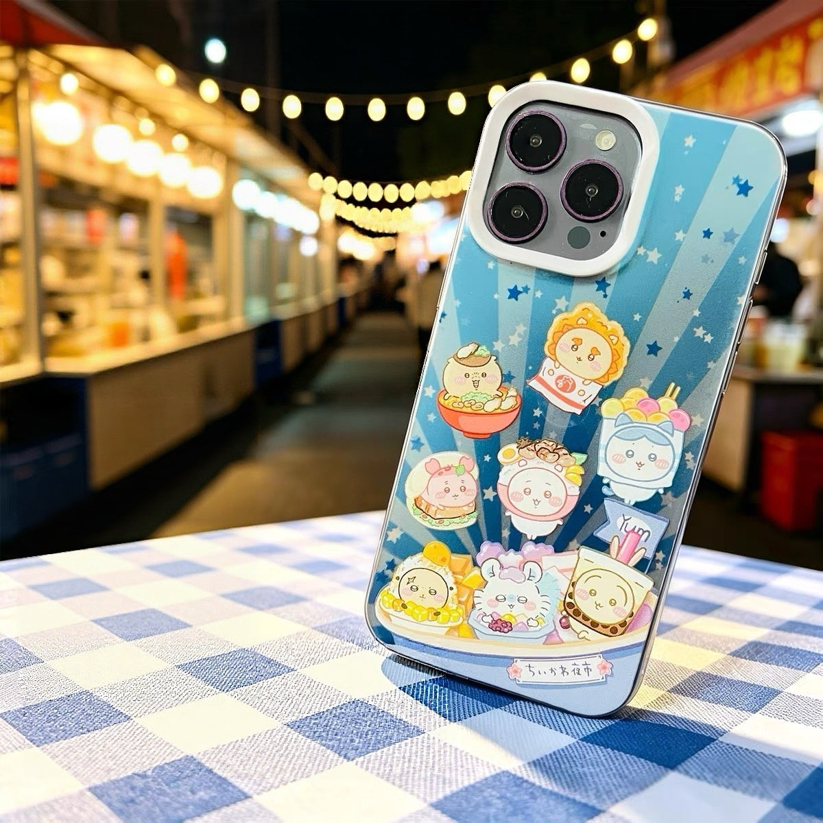 Japanese Cartoon ChiiKawa Day Tour Version Laser Case | Hong Kong Taipei Shanghai - iPhone Case 11 12 13 14 15 16 16e 17 17e Pro Promax