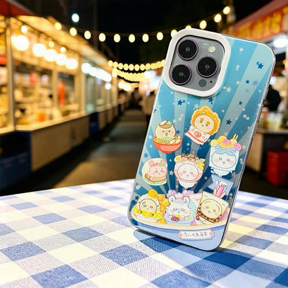 Japanese Cartoon ChiiKawa Day Tour Version Laser Case | Hong Kong Taipei Shanghai - Phone Case Samsung Galaxy S26 S25 S24 S23 S22 S21 FE Ultra Edge