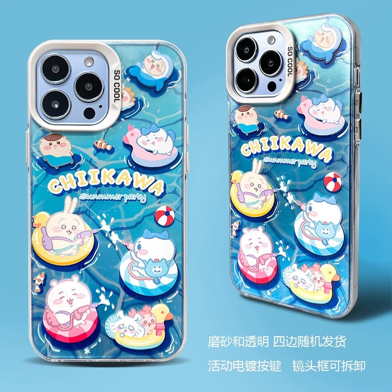 Japanese Cartoon ChiiKawa Summer Time | ChiiKawa Hachiware Usagi - iPhone Case 11 12 13 14 15 16 Pro Promax WinnieTheBirds Toy Shop