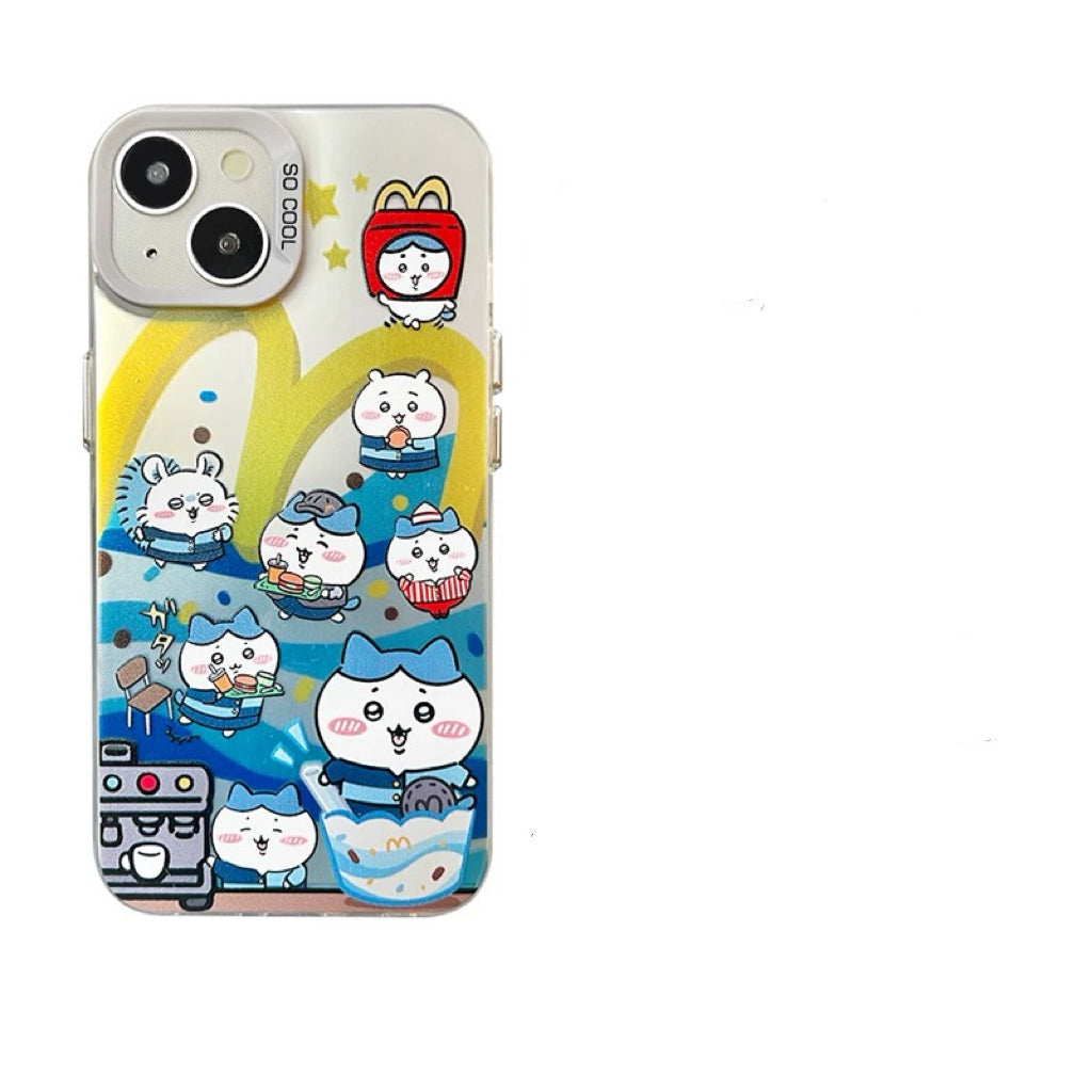 Japanese Cartoon ChiiKawa | Fast Food Waiter ChiiKawa Hachiware - iPhone Case 11 12 13 14 15 16 Pro Promax WinnieTheBirds Toy Shop