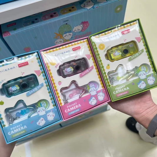 ちいかわ X ミニソウ フルーツマーケットシリーズ フルーツマーケット ポケットデジタルカメラ キーホルダー | ちいかわ ハチワレ うさぎ - かわいいアイテム 部屋の飾り ドール