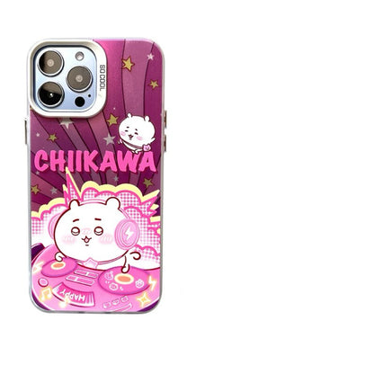 Japanese Cartoon ChiiKawa DJ Music Player | ChiiKawa Hachiware Usagi Momonga - iPhone Case 11 12 13 14 15 16 Pro Promax WinnieTheBirds Toy Shop