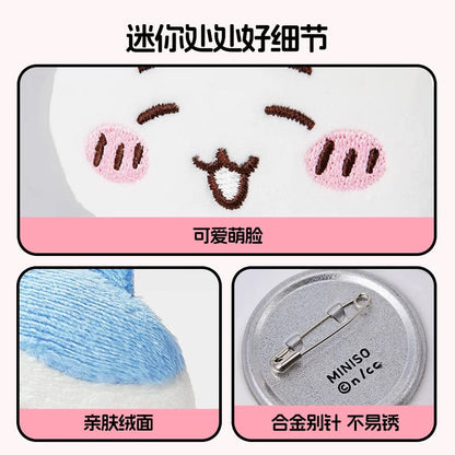 ChiiKawa X Miniso | ChiiKawa Hachiware Usagi Plush Pin - Kawaii Item Cute Accessories  WinnieTheBirds Toy Shop
