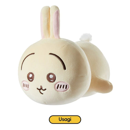 ChiiKawa X Miniso | ChiiKawa Hachiware Usagi Momonga Lying Down - 25cm Plush Doll Kawaii items Room Decoration doll  WinnieTheBirds Toy Shop