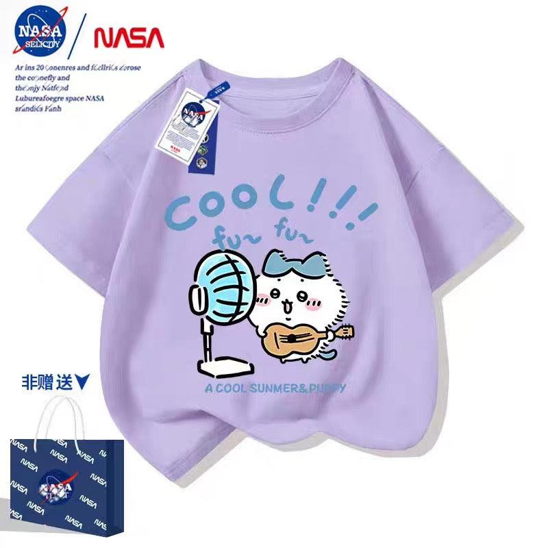 Japanese Cartoon ChiiKawa Casual Style T-Shirt Series | Hachiware with fans Part 2 - Kawaii Fashion Items