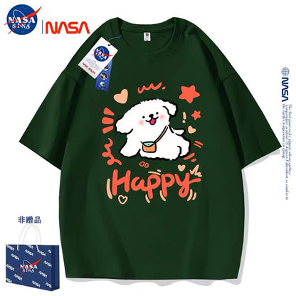 Cute Cartoon Doggie Maltese Puppy Style T-Shirt Series | Happy Dog Part2 - Kawaii Fashion Items for Child & Adult