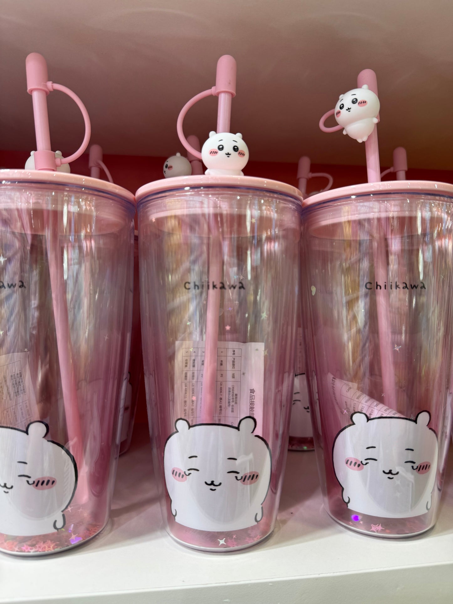 ChiiKawa X Miniso | ChiiKawa Hachiware Usagi Glitter Cool Warm Big Water Cup - Kawaii Item Decoration  WinnieTheBirds Toy Shop