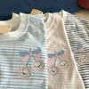 韓国ファッション かわいい動物スタイルTシャツシリーズ | チェリーホワイトパピー - カワイイファッションアイテム