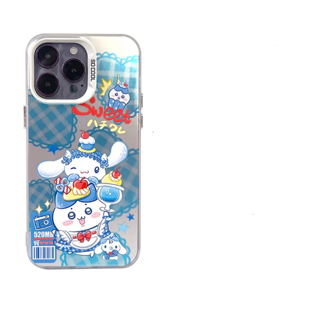 Japanese Cartoon ChiiKawa | Sweet with ChiiKawa My Melody Hachiware Cinnamoroll Usagi Pompompurin Laser - iPhone Case 11 12 13 14 15 16 Pro Promax WinnieTheBirds Toy Shop