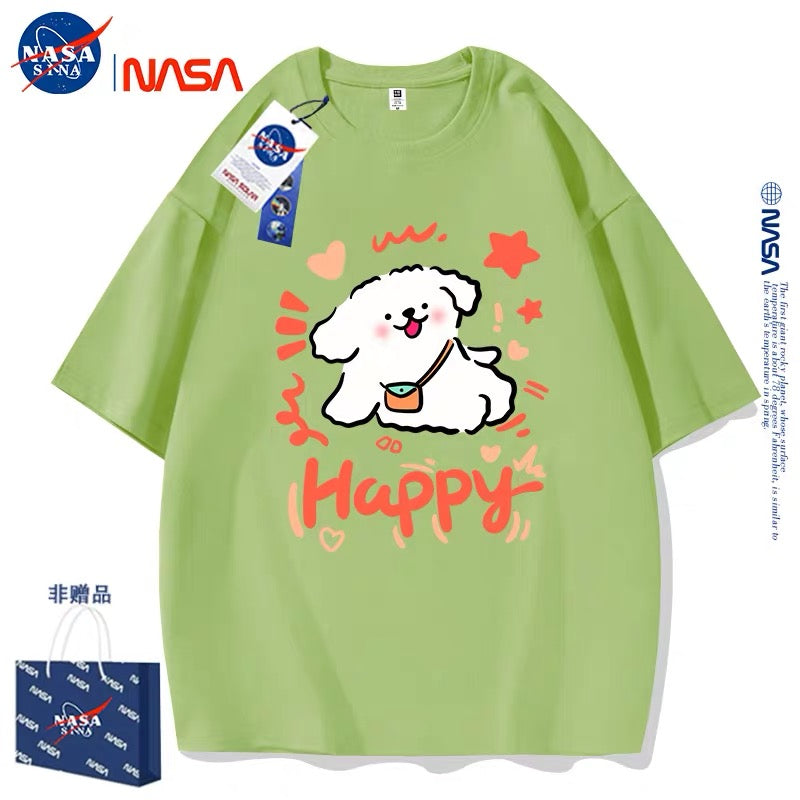 Cute Cartoon Doggie Maltese Puppy Style T-Shirt Series | Happy Dog Part2 - Kawaii Fashion Items for Child & Adult