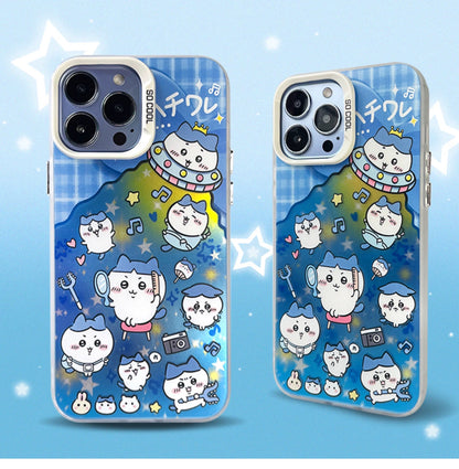 Japanese Cartoon ChiiKawa Hachiware Usagi UFO Laser - iPhone Case 11 12 13 14 15 16 Pro Promax WinnieTheBirds Toy Shop
