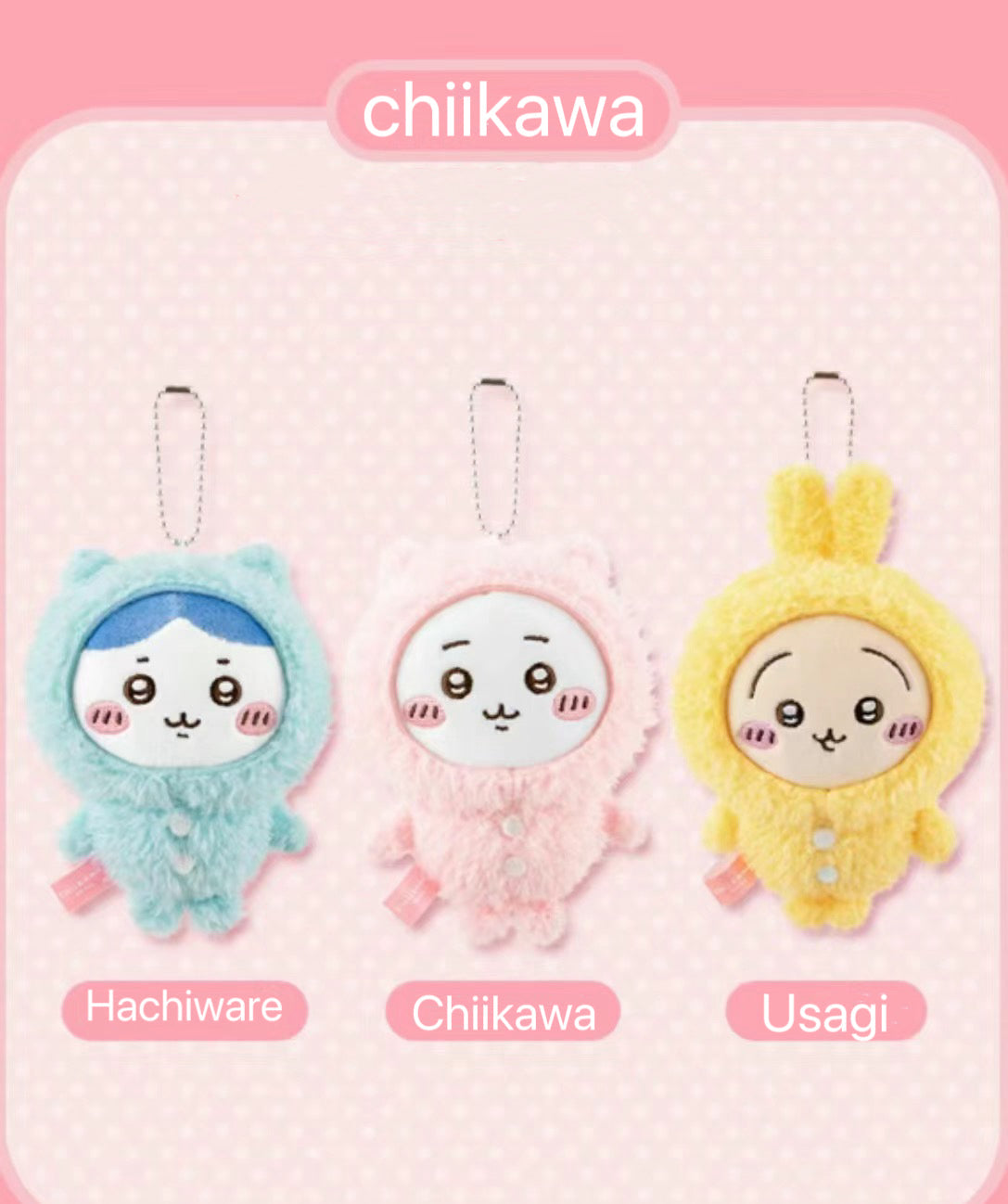 ChiiKawa X Miniso | ChiiKawa Hachiware Usagi Pajamas Keychain - Kawaii items Room Decoration doll  WinnieTheBirds Toy Shop