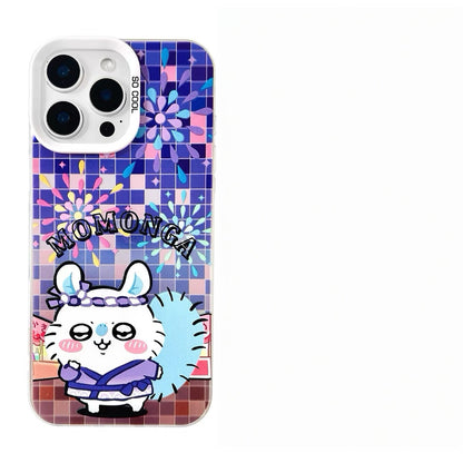 Japanese Cartoon ChiiKawa Summer Festival Laser Case | ChiiKawa Hachiware Usagi Momonga - Phone Case Samsung Galaxy S26 S25 S24 S23 S22 S21 FE Ultra Edge