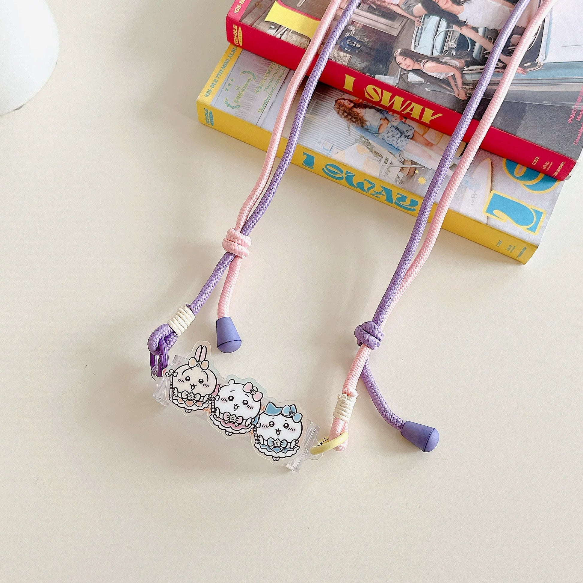 Japanese Cartoon Phone Back Clip with Phone Lanyard | Magical Girl Magic - for All Smart Phones WinnieTheBirds Toy Shop