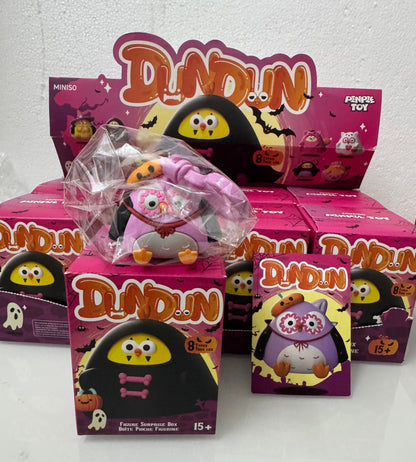 Lovely Chicken Fat Dundun Halloween Plastic Keychain | DunDun Pumpkin Owl - Children Gift Animal Blind Box