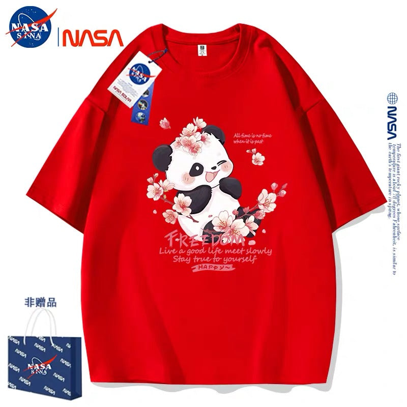 Cute Animals Panda Style T-Shirt Series | Smile Panda with Flower Part1 - Kawaii Fashion Items for Child & Adult Matching outfits for Parents and Children