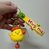 Lovely Chicken Hug me Plastic Keychain | Apple Chick with Bell - Children Gift Animal Lanyards