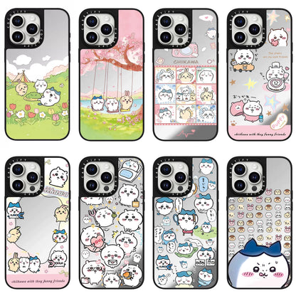 Japanese Cartoon ChiiKawa Mirror Phone Case | Spring Time & Fun 8 Styles ChiiKawa Hachiware Usagi - iPhone Case 12 13 14 15 16 17 Pro Promax