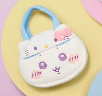 ChiiKawa X Miniso X Sanrio Series | ChiiKawa Hachiware Usagi Cute Icon Fluffy Hand Bags - Kawaii Items Room Decoration