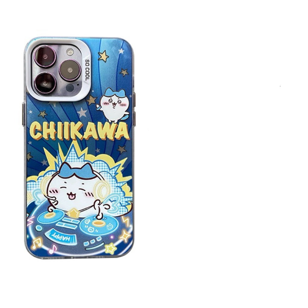 Japanese Cartoon ChiiKawa DJ Music Player | ChiiKawa Hachiware Usagi Momonga - iPhone Case 11 12 13 14 15 16 Pro Promax WinnieTheBirds Toy Shop